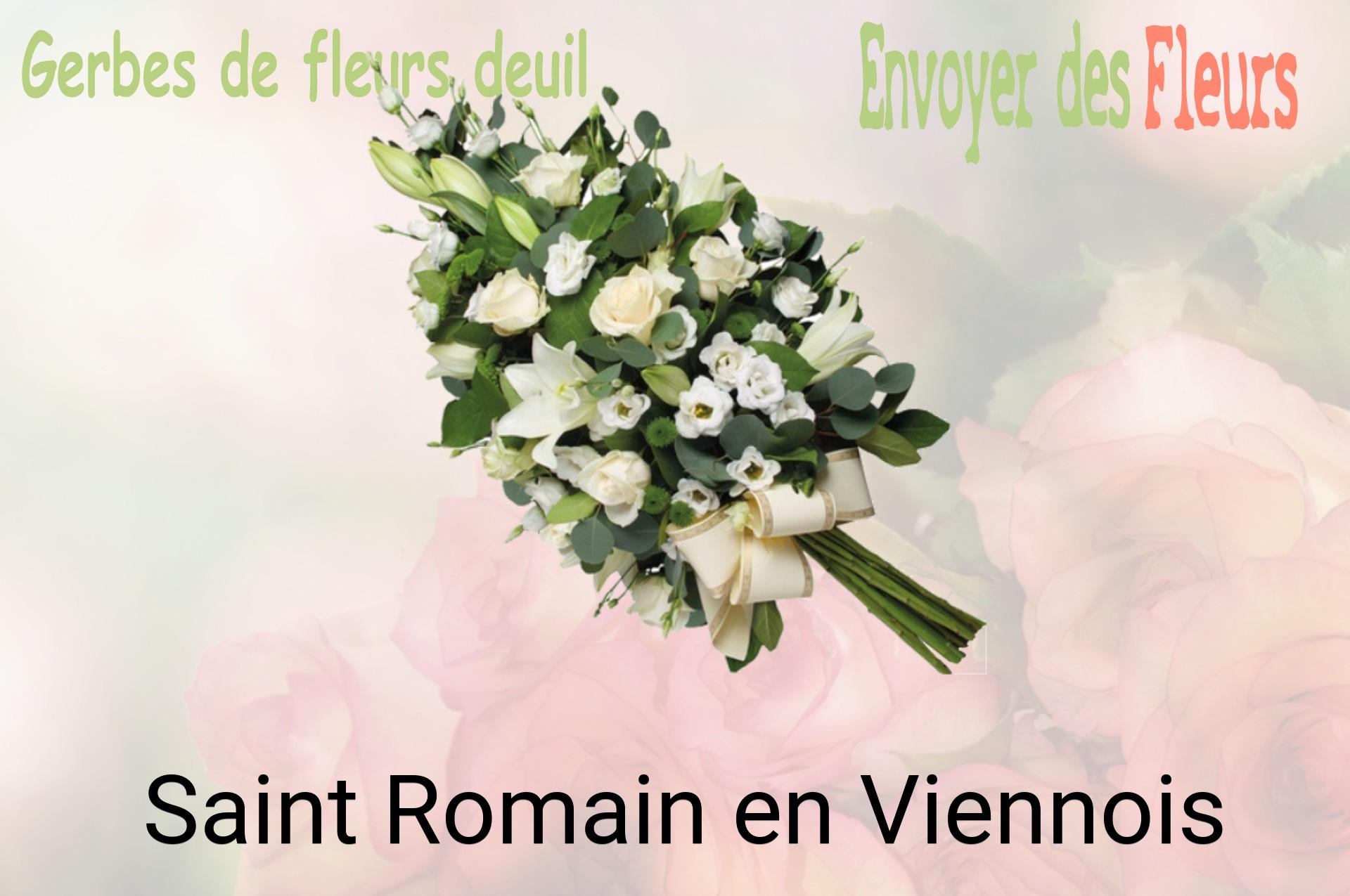 Gerbe de fleurs de deuil livrée à Saint-Romain-en-Viennois